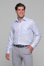 Σιελ Πουκάμισο Με Μπλε Μικροσχέδιο PAPARAZZI και Τσεπάκι - Classic Fit