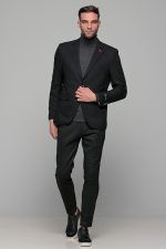 Μαύρο σακάκι ανδρικό AM- slim fit - Image 6