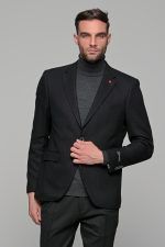 Μαύρο σακάκι ανδρικό AM- slim fit - Image 2