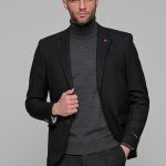 Μαύρο σακάκι ανδρικό AM- slim fit