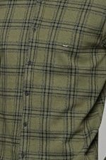 Σπορ χακί ανδρικό καρό πουκάμισο – Slim fit - Image 2