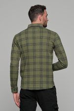 Σπορ χακί ανδρικό καρό πουκάμισο – Slim fit - Image 7