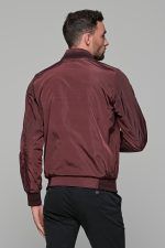 Μαύρο-Μπορντό ανδρικό μπουφάν bomber αδιάβροχο διπλής όψης - slim fit - Image 8