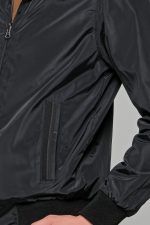 Μαύρο-Μπορντό ανδρικό μπουφάν bomber αδιάβροχο διπλής όψης - slim fit - Image 3