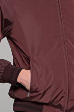 Μαύρο-Μπορντό ανδρικό μπουφάν bomber αδιάβροχο διπλής όψης - slim fit - Image 4