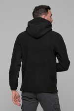 Ανδρικό φούτερ fleece μαύρο FR με κουκούλα - Image 5