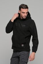 Ανδρικό φούτερ fleece μαύρο FR με κουκούλα - Image 4