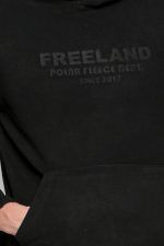 Ανδρικό φούτερ fleece μαύρο FR με κουκούλα - Image 2