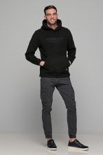 Ανδρικό φούτερ fleece μαύρο FR με κουκούλα - Image 6