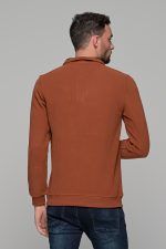 Ταμπά βελουτέ ανδρικό πλεκτό MS με φερμουάρ - Image 5