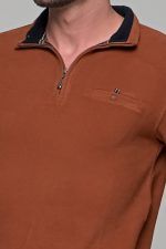 Ταμπά βελουτέ ανδρικό πλεκτό MS με φερμουάρ - Image 2