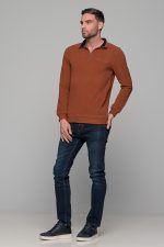 Ταμπά βελουτέ ανδρικό πλεκτό MS με φερμουάρ - Image 7