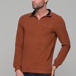 Ταμπά βελουτέ ανδρικό πλεκτό MS με φερμουάρ