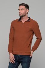 Ταμπά βελουτέ ανδρικό πλεκτό MS με φερμουάρ