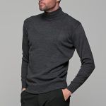 Aνδρικό γκρι ανθρακί ζιβάγκο βαμβακερό - regular fit