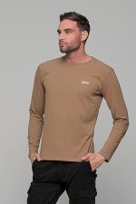 Κάμελ ανδρική μακρυμάνικη μπλούζα με στάμπα Freeland - Image 5