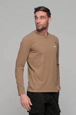Κάμελ ανδρική μακρυμάνικη μπλούζα με στάμπα Freeland - Image 4