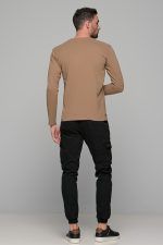 Κάμελ ανδρική μακρυμάνικη μπλούζα με στάμπα Freeland - Image 9