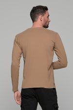 Κάμελ ανδρική μακρυμάνικη μπλούζα με στάμπα Freeland - Image 6