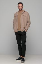 Κάμελ ανδρική μακρυμάνικη μπλούζα με στάμπα Freeland - Image 8