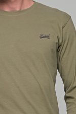 Χακί ανδρική μακρυμάνικη μπλούζα με διακριτική στάμπα Freeland - Image 2