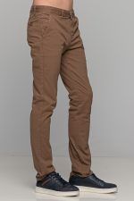 Κάμελ ανδρικό παντελόνι chino υφασμάτινο MASSARO - Slim fit - Image 4