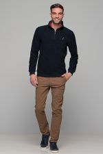 Κάμελ ανδρικό παντελόνι chino υφασμάτινο MASSARO - Slim fit - Image 7