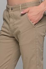 Μπεζ stone ανδρικό παντελόνι chino υφασμάτινο MASSARO - Slim fit - Image 2