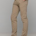 Μπεζ stone ανδρικό παντελόνι chino υφασμάτινο MASSARO - Slim fit