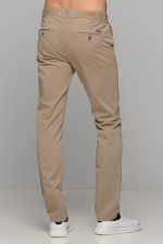 Μπεζ stone ανδρικό παντελόνι chino υφασμάτινο MASSARO - Slim fit - Image 6