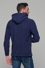 Ανδρικό φούτερ fleece μπλε FR με κουκούλα - Image 5