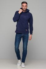 Ανδρικό φούτερ fleece μπλε FR με κουκούλα - Image 7