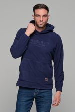 Ανδρικό φούτερ fleece μπλε FR με κουκούλα - Image 3