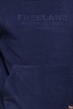 Ανδρικό φούτερ fleece μπλε FR με κουκούλα - Image 2