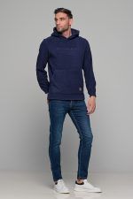 Ανδρικό φούτερ fleece μπλε FR με κουκούλα - Image 6