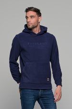 Ανδρικό φούτερ fleece μπλε FR με κουκούλα