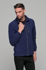 Μπλε ανδρική ζακέτα fleece FR με φερμουάρ - regular fit - Image 5