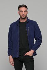 Μπλε ανδρική ζακέτα fleece FR με φερμουάρ - regular fit - Image 9