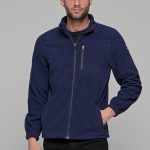 Μπλε ανδρική ζακέτα fleece FR με φερμουάρ - regular fit