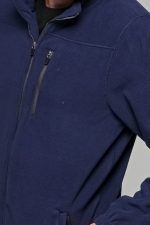 Μπλε ανδρική ζακέτα fleece FR με φερμουάρ - regular fit - Image 2