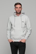 Ανδρικό φούτερ γκρι του πάγου FR με κουκούλα