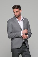 Γκρι σακάκι ανδρικό AM- slim fit - Image 3