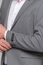 Γκρι σακάκι ανδρικό AM- slim fit - Image 2