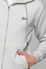 Γκρι ανδρική ζακέτα φουτερ FR με φερμουαρ - Image 2