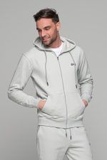 Γκρι ανδρική ζακέτα φουτερ FR με φερμουαρ - Image 5