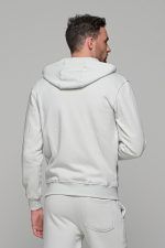 Γκρι ανδρική ζακέτα φουτερ FR με φερμουαρ - Image 6