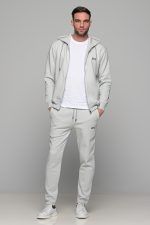 Γκρι ανδρική ζακέτα φουτερ FR με φερμουαρ - Image 7