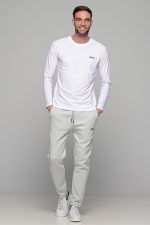 Λευκή ανδρική μακρυμάνικη μπλούζα με στάμπα Freeland - Image 4