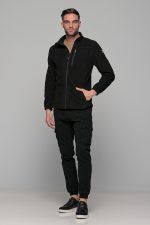 Μαύρη ανδρική ζακέτα fleece FR με φερμουάρ - regular fit - Image 6