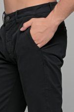 Χειμερινό ανδρικό chino παντελόνι NT μαύρο - Slim fit - Image 2